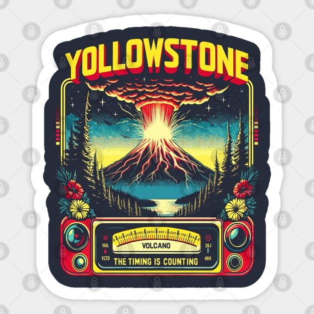 Yellowstone volcano, the time is counting Sticker by Lima's